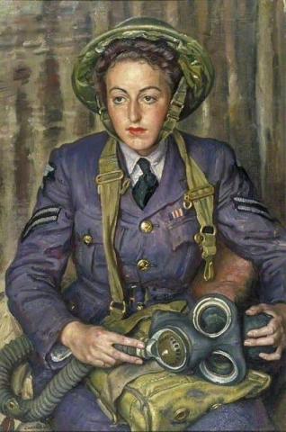 Korporal J. M. Robins kvinners hjelpeluftvåpen 1914