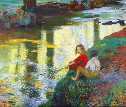 The Young Anglers Ca. 1920