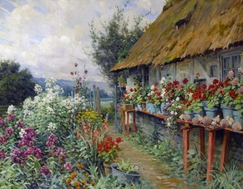 Casa de campo com jardim em flor Paris