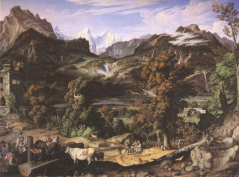 Koch Joseph Anton Sveitsin maisema Berner Oberland