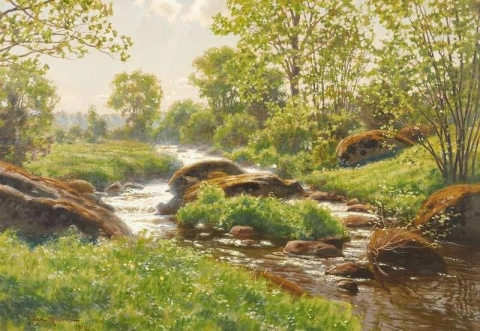 Landscape With Rippling Brook