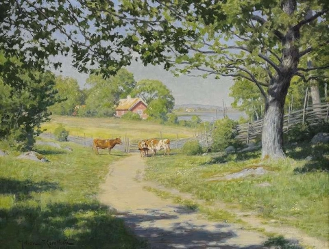 Vid Landsvagen - Garsidyll I Sommargronska 1910