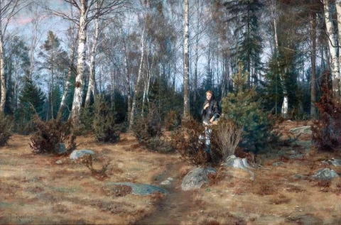 Donna in un paesaggio primaverile 1887