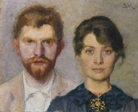 Dubbelportret van Marie en P.s. Kroyer