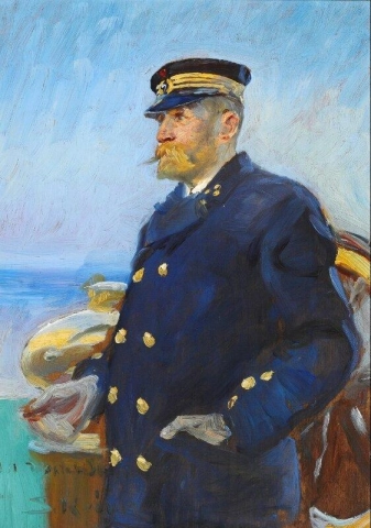 Kaptajn V. Olsen Pa Frederikshavndamperen Baldur 1898
