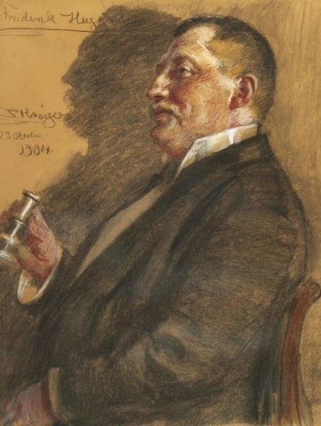 Retrato do empresário e proprietário sueco Frederik