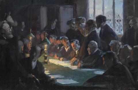 Studie des Komitees für die französische Kunstausstellung in Kopenhagen 1888