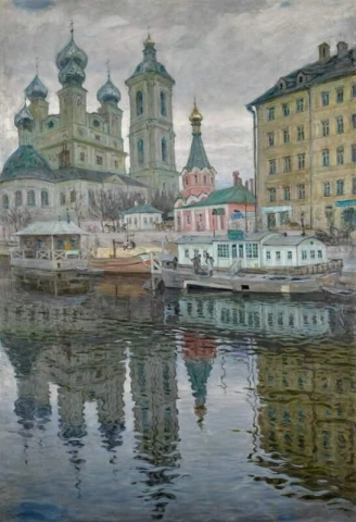 View Of Vasilievsky Island With The Church Of The Annunciation 1910