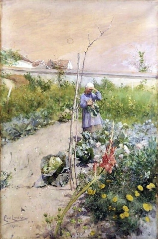 在菜园里 1883