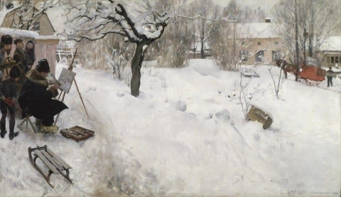 Pintor al aire libre 1886