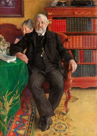 Portratt Av Grosshandlare Wilhelm Och Fru Emelie Josephson 1900