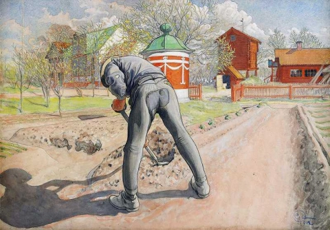 Tradgards-erik - Erik Kvarnberg Vid Brunnen 1912