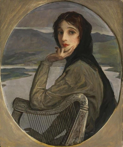 Porträtt av Lady Lavery som Kathleen Ni Houlihan 1928