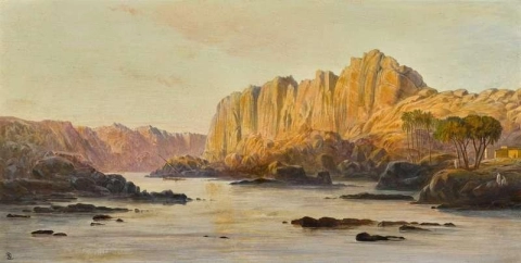 ナイル川沿いのバブ・エル・カラブシェ 1871