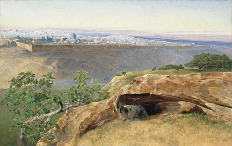 Jeruzalem kijkend naar het noordwesten 1859