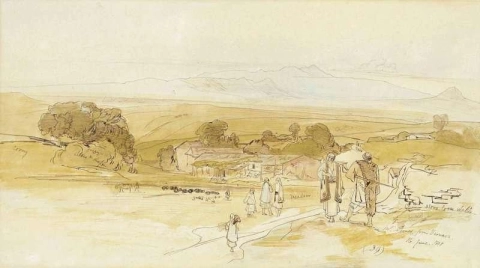 Mount Parnes uit Varnava, Griekenland 1868