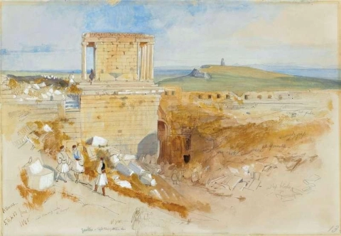 Der Tempel von Nike Apteros Athen 1848