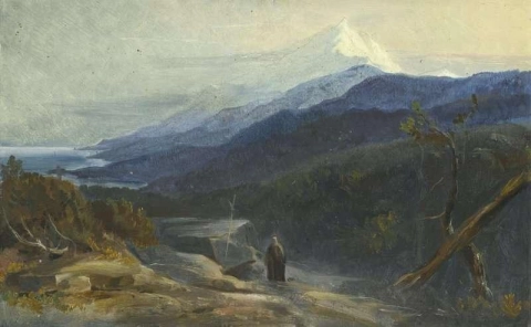 Veduta del Monte Athos Grecia Ca. 1857