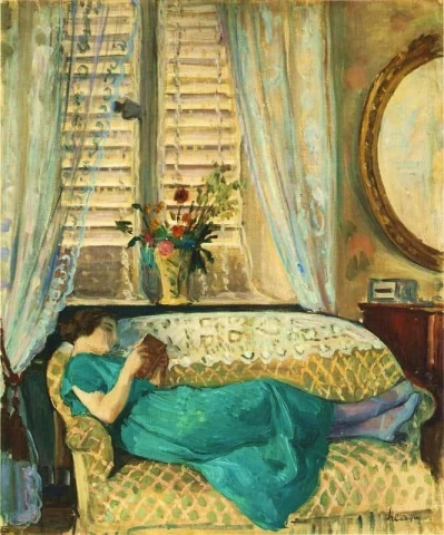 Vrouw in een interieur