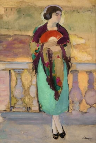 Jeune Femme L Eventail Ca. 1924