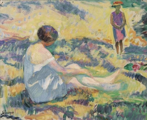 Young Girls In A Landscape