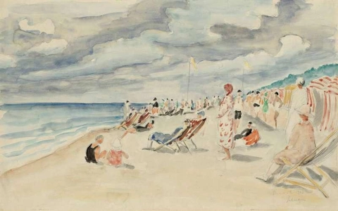 Strand von Deauville 1928