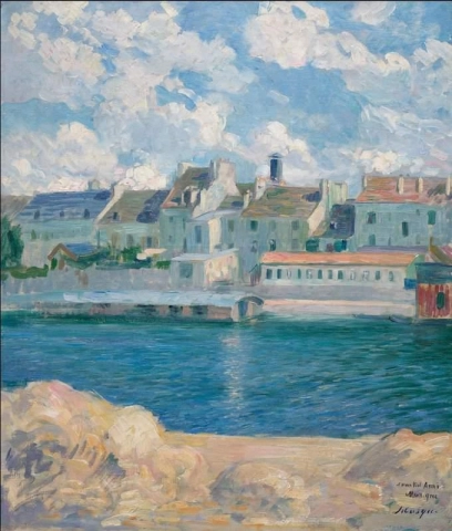 Lagny-taloja Marnen rannalla noin 1906-07