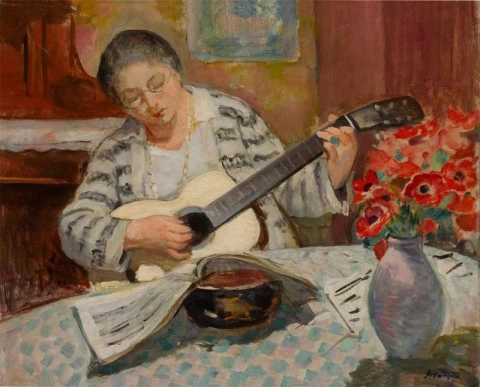Madame Lebasque La Guitare Ca. 1925-30