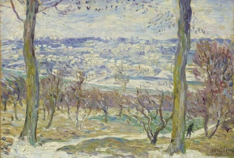Schneelandschaft rund um Paris 1909