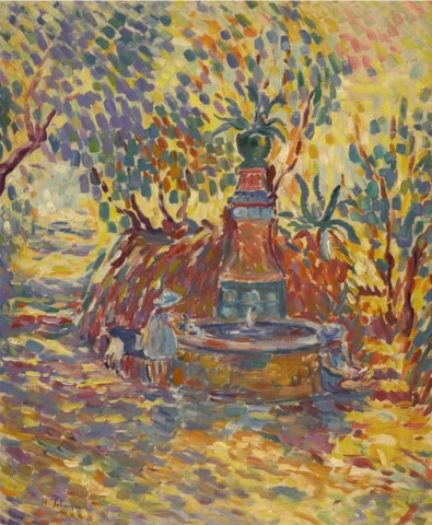 Saint-Tropez-Mädchen La Fontaine 1906
