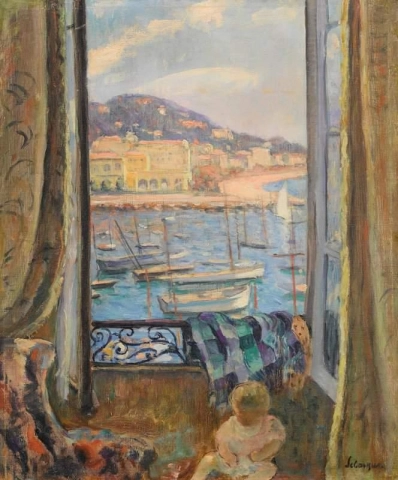 Villefranche öppet fönster på hamnen 1925-26