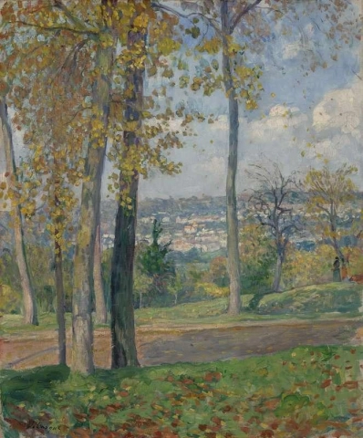 Gezicht op het Saint-Cloud-park ca. 1900