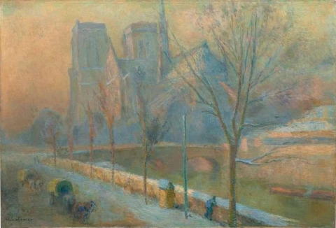 Ansicht von Notre-Dame De Paris 1920
