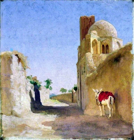 大马士革的一条街道，约 1873 年