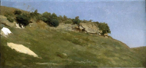 Ein Felsvorsprung in der Campagna, ca. 1866