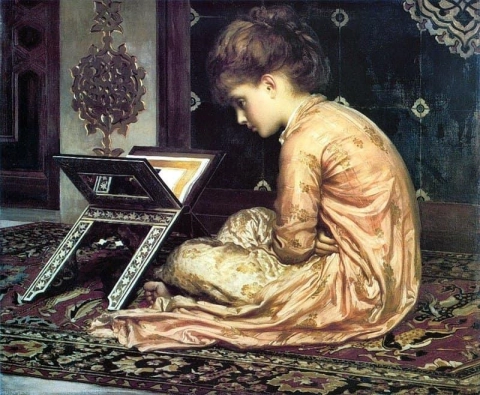 At A Reading Desk 1877