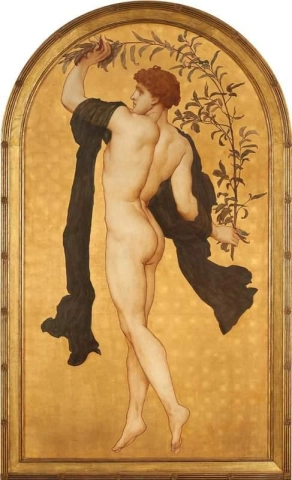 Танцующий спортсмен с оливковой ветвью