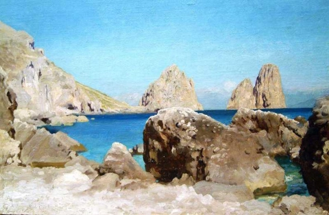 Скала Сирен, Капри, 1859 г.