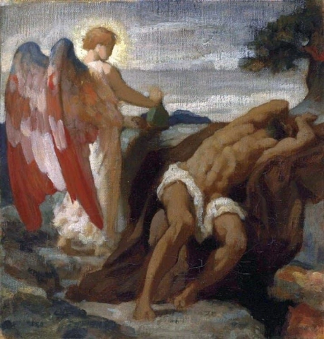 Study For Elijah In The Wilderness Ca. 1878
