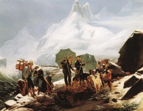 ليبرينس أوغست كزافييه منظر طبيعي لسوستن في سويسرا