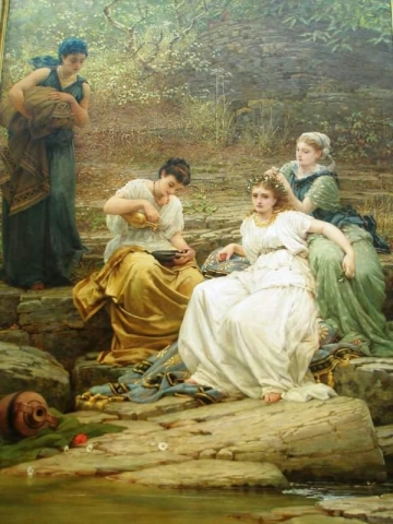 Nausicaa en haar dienstmeisjes 1871