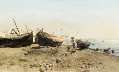 على شاطئ ميرجيلينا 1880