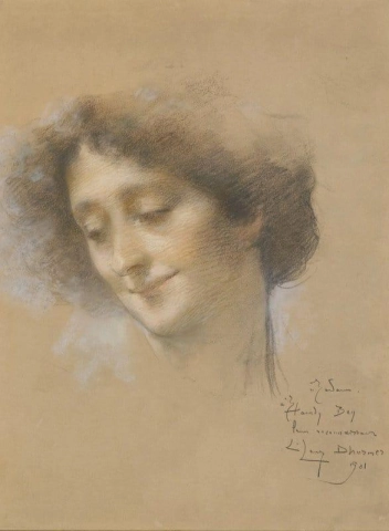 Portrett av en dame antagelig Madame Hamdy 1901