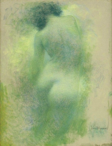 Torso de uma mulher vista de costas, por volta de 1900