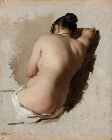 Этюд женской модели, около 1853 г.