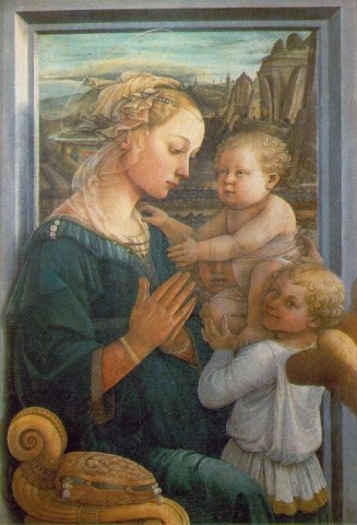 ليبي فيليبي مادونا مع الطفل والملائكة