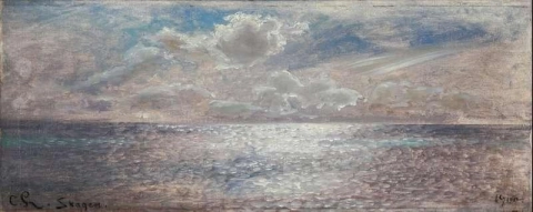 Zonneschijn boven de zee Skagen 1900