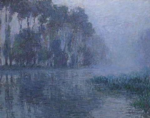 Niebla sobre el Eure alrededor de Saint-cyr-du-vaudreuil 1913