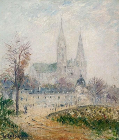 Cathedrale De Chartres Effet De Brouillard 1931