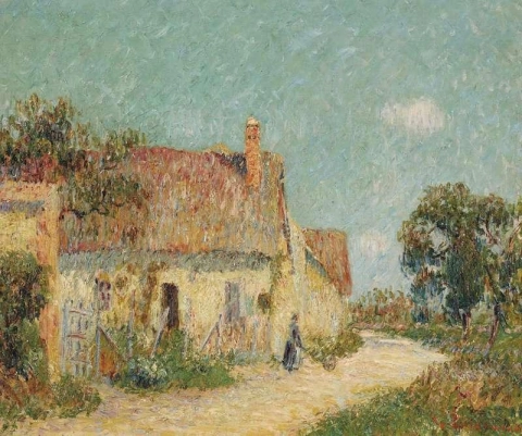 Casa de palha na Normandia, 1904